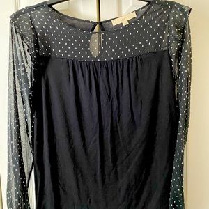 Loft shirt black with tiny white dots